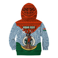 Personalized Vanuatu Penama Province Kid Hoodie Vanuatuan Coat Of Arms Polynesian Pattern LT05 - Polynesian Pride