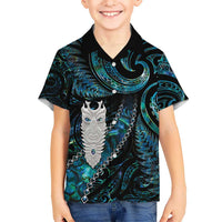 New Zealand Aotearoa Hawaiian Shirt Maori Tane Te Waiora Paua Shell Glitter Turquoise LT05 - Polynesian Pride