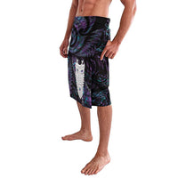 New Zealand Aotearoa Lavalava Maori Tane Te Waiora Paua Shell Glitter Purple LT05 - Polynesian Pride