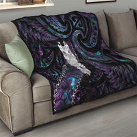 New Zealand Aotearoa Quilt Maori Tane Te Waiora Paua Shell Glitter Purple