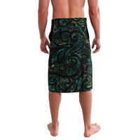 New Zealand Aotearoa Lavalava Maori Tane Te Waiora Paua Shell Glitter Green LT05 - Polynesian Pride