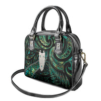 New Zealand Aotearoa Shoulder Handbag Maori Tane Te Waiora Paua Shell Glitter Green LT05 - Polynesian Pride