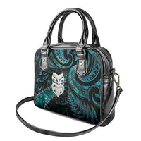 New Zealand Aotearoa Shoulder Handbag Maori Wheku Paua Shell Glitter Turquoise LT05 - Polynesian Pride