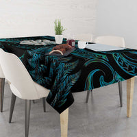 New Zealand Aotearoa Tablecloth Maori Wheku Paua Shell Glitter Turquoise LT05 - Polynesian Pride