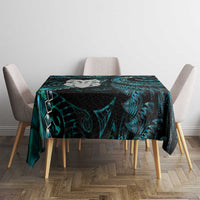 New Zealand Aotearoa Tablecloth Maori Wheku Paua Shell Glitter Turquoise LT05 - Polynesian Pride