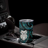 New Zealand Aotearoa Tumbler Cup Maori Wheku Paua Shell Glitter Turquoise LT05 - Polynesian Pride