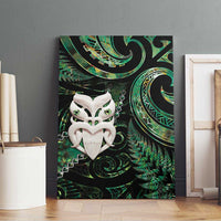 New Zealand Aotearoa Canvas Wall Art Maori Wheku Paua Shell Glitter Green LT05 - Polynesian Pride
