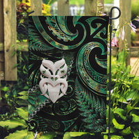 New Zealand Aotearoa Garden Flag Maori Wheku Paua Shell Glitter Green LT05 Garden Flag Green - Polynesian Pride