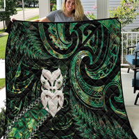 New Zealand Aotearoa Quilt Maori Wheku Paua Shell Glitter Green
