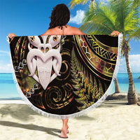 New Zealand Aotearoa Beach Blanket Maori Wheku Paua Shell Glitter Gold LT05 - Polynesian Pride