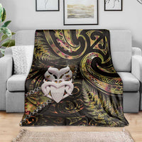 New Zealand Aotearoa Blanket Maori Wheku Paua Shell Glitter Gold LT05 - Polynesian Pride