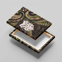 New Zealand Aotearoa Canvas Wall Art Maori Wheku Paua Shell Glitter Gold LT05 - Polynesian Pride