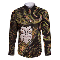 New Zealand Aotearoa Family Matching Off Shoulder Short Dress and Hawaiian Shirt Maori Wheku Paua Shell Glitter Gold