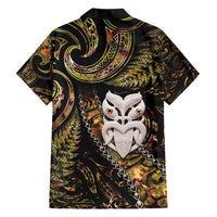 New Zealand Aotearoa Hawaiian Shirt Maori Wheku Paua Shell Glitter Gold LT05 - Polynesian Pride