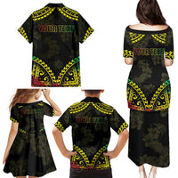 Aloha Tropical Palm Trees Family Matching Puletasi and Hawaiian Shirt Reggae Polynesian Pattern LT05 - Polynesian Pride