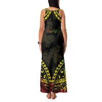 Aloha Tropical Palm Trees Family Matching Tank Maxi Dress and Hawaiian Shirt Reggae Polynesian Pattern LT05 - Polynesian Pride