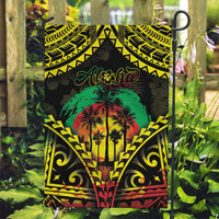 Aloha Tropical Palm Trees Garden Flag Reggae Polynesian Pattern LT05 Garden Flag Black - Polynesian Pride
