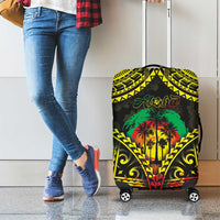 Aloha Tropical Palm Trees Luggage Cover Reggae Polynesian Pattern