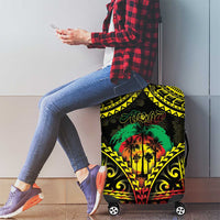 Aloha Tropical Palm Trees Luggage Cover Reggae Polynesian Pattern
