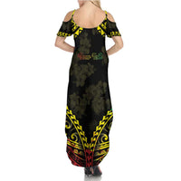 Aloha Tropical Palm Trees Summer Maxi Dress Reggae Polynesian Pattern LT05 - Polynesian Pride