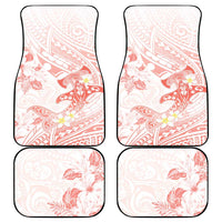 Polynesia Hammerhead Shark Car Mats Tropical Flowers Tribal Pattern Peach LT05 - Polynesian Pride