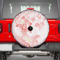 Polynesia Hammerhead Shark Spare Tire Cover Tropical Flowers Tribal Pattern Peach LT05 - Polynesian Pride