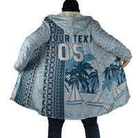 Custom Fiji Regatta Cloak Palm Tree Tapa Pattern - Polynesian Pride