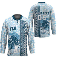 Custom Fiji Regatta Hockey Jersey Palm Tree Tapa Pattern LT05 - Polynesian Pride