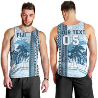 Custom Fiji Regatta Men Tank Top Palm Tree Tapa Pattern - Polynesian Pride