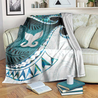 Aotearoa New Zealand Blanket Maori Wera Paua Shell Teal Glitter LT05 Teal - Polynesian Pride