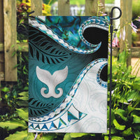 Aotearoa New Zealand Garden Flag Maori Wera Paua Shell Teal Glitter LT05 Garden Flag Teal - Polynesian Pride