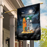 Hawaii Halloween Garden Flag Hallowaiian Skeleton Surf LT05 House Flag Black - Polynesian Pride