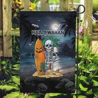 Hawaii Halloween Garden Flag Hallowaiian Skeleton Surf LT05 Garden Flag Black - Polynesian Pride