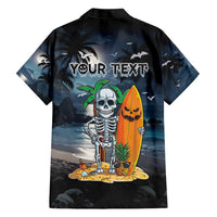 Personalised Hawaii Halloween Hawaiian Shirt Hallowaiian Skeleton Surf LT05 - Polynesian Pride