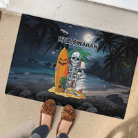 Hawaii Halloween Rubber Doormat Hallowaiian Skeleton Surf LT05 - Polynesian Pride