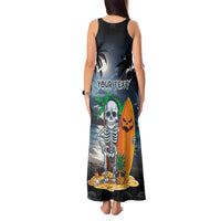 Personalised Hawaii Halloween Tank Maxi Dress Hallowaiian Skeleton Surf LT05 - Polynesian Pride