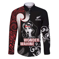 New Zealand Aotearoa Mana Wahine Family Matching Long Sleeve Bodycon Dress and Hawaiian Shirt