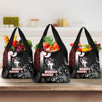 New Zealand Aotearoa Mana Wahine Grocery Bag LT05 3-pack One Size Black - Polynesian Pride