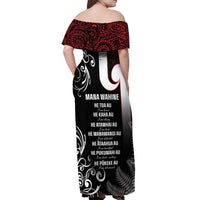 New Zealand Aotearoa Mana Wahine Off Shoulder Maxi Dress