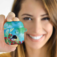 New Zealand Tomtit AirPods Case Maori Koru With Pohutukawa Galaxy Style LT05 - Polynesian Pride