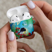 New Zealand Tomtit AirPods Case Maori Koru With Pohutukawa Galaxy Style LT05 - Polynesian Pride