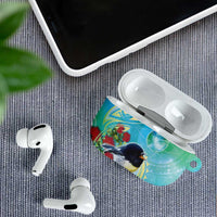 New Zealand Tomtit AirPods Case Maori Koru With Pohutukawa Galaxy Style LT05 - Polynesian Pride