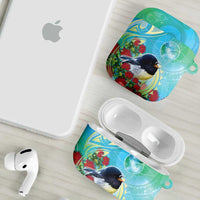 New Zealand Tomtit AirPods Case Maori Koru With Pohutukawa Galaxy Style LT05 - Polynesian Pride