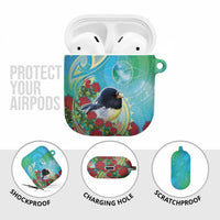 New Zealand Tomtit AirPods Case Maori Koru With Pohutukawa Galaxy Style LT05 - Polynesian Pride