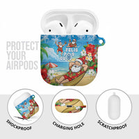 Guam Christmas AirPods Case Felis Pasgua Chilling Santa LT05 - Polynesian Pride