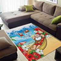 Guam Christmas Area Rug Felis Pasgua Chilling Santa - Polynesian Pride