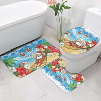 Guam Christmas Bathroom Set Felis Pasgua Chilling Santa - Polynesian Pride
