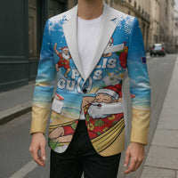 Guam Christmas Blazer Felis Pasgua Chilling Santa - Polynesian Pride