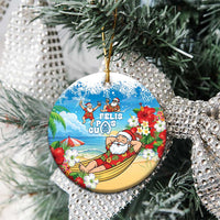 Guam Christmas Ceramic Ornament Felis Pasgua Chilling Santa - Polynesian Pride
