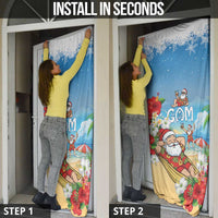 Guam Christmas Door Cover Felis Pasgua Chilling Santa - Polynesian Pride